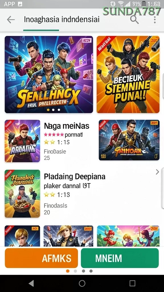 Cuplikan layar 9ZKGAMES — menu navigasi